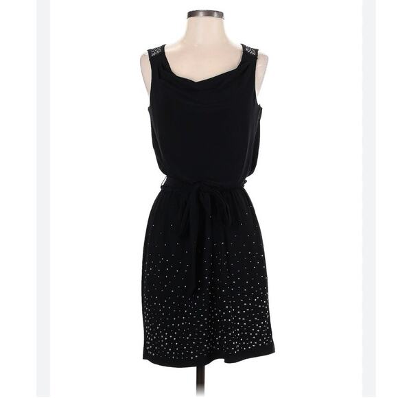 White House Black Market Black Sleeveless Studded Skirt Casual Dress Size XS - Picture 3 of 16